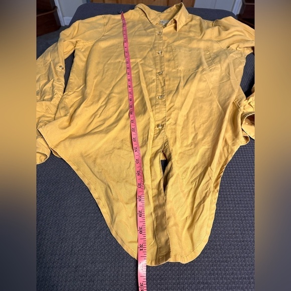 🎉Thread & Supply Button Down Shirt Long Sleeve Front Tie Option Size Medium - Picture 8 of 9